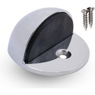 Badem10 Yarımay Tamponu Vidalı Metal Parlak Krom Kapı Stopu