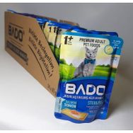 Bado 24x85 gr Kısırlaştırılmış Somonlu Kedi Yaş Maması