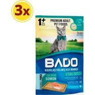 Bado Kısırlaştırılmış Somonlu Kedi 3x85 gr Yaş Mama