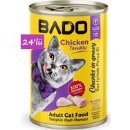 Bado Tavuklu Yetişkin 24x400 gr Yaş Kedi Mama