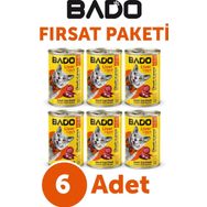 Bado Yetişkin Ciğerli 6x400 gr Yaş Kedi Mama