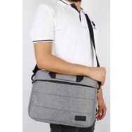 Bagacar Gri Unisex 13-14 İnç Laptop ve Evrak Çantası