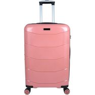 Bagacar Ultra Hafif Kırılmaz Silikon Pembe Kabin Boy Valiz