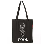 Baghashtag Cool Geyik Baskılı Siyah Bez Kadın Günlük Çanta