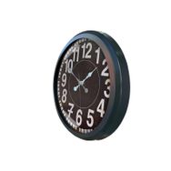 Bahat Gri Metal Çerçeveli Salon Ofis Otel 52 cm A36 Duvar Saati