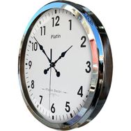 Bahat Krom Metal Çerçeveli Salon Ofis Otel 52 cm C3 Duvar Saati