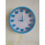 Bahat Mavi Beyaz Kalpli Mutfak Çocuk Odası Ofis Salon 22 cm Duvar Saati