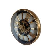 Bahat Metal Gold Çarklı Otel Salon Ofis 60 cm F3 Duvar Saati