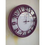 Bahat Mor Beyaz Mutfak Çocuk Odası Ofis Salon Otel Plastik 40 cm Duvar Saati