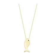 Balık 14K Gold Altın Kolye