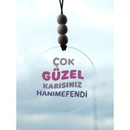 Balkhoon Çok Güzel Karısınız Hanımefendi Dikiz Aynası Süsü