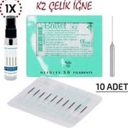 Ballet K2 Çelik 10 Adet Epilasyon İğnesi + K2 Gümüş İğne