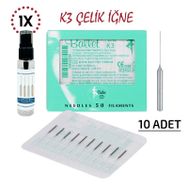 Ballet K4 Çelik 10 Adet Epilasyon İğnesi + K4 Gümüş İğne