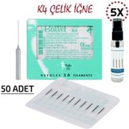 Ballet K4 Çelik 50 Adet Epilasyon İğnesi + K4 Gümüş İğne