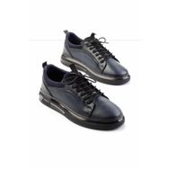 Bambi 03 E013470300 Lacivert Hakiki Deri Erkek Sneaker