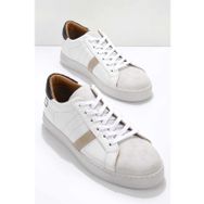 Bambi E01585200703 Beyaz Yeşil Leather Erkek Sneaker
