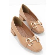 Bambi K01189277909 Taba Kadın Klasik Topuklu Ayakkabı