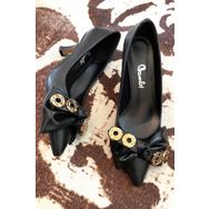 Bambi K01189540109 Siyah Kadın Klasik Topuklu Ayakkabı