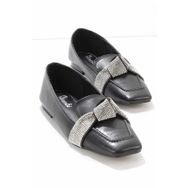 Bambi K01211505609 Siyah Kadın Loafer Ayakkabı