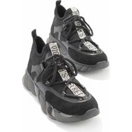 Bambi K01212010902 Siyah Süet Kadın Sneaker