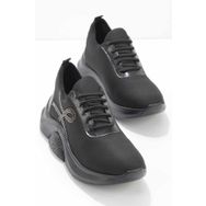 Bambi K01212101317 Siyah Streç Kadın Sneaker