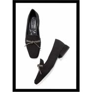 Bambi K01213034338 Mat Siyah Saten Kadın Babet