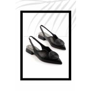 Bambi K01226015209 Siyah Kadın Klasik Topuklu Ayakkabı