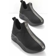 Bambi K01234061617 Siyah Streç Kadın Sneaker