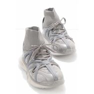 Bambi K01238020482 Gri Triko Kadın Sneaker