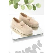 Bambi K01320425182 Bej Triko Kadın Loafer Ayakkabı