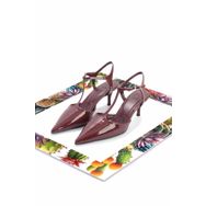 Bambi K01461110208 Bordo Rugan Kadın Klasik Topuklu Ayakkabı
