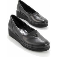 Bambi K015860601 Siyah Leather Kadın Casual Ayakkabı