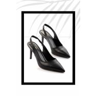 Bambi K01726010509 Siyah Kadın Klasik Topuklu Ayakkabı