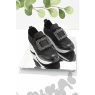 Bambi K01791089017 Siyah Streç Kadın Sneaker