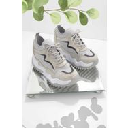 Bambi K01970000617 Gri Streç Kadın Sneaker
