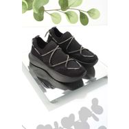 Bambi K01970030502 Siyah Süet Kadın Sneaker