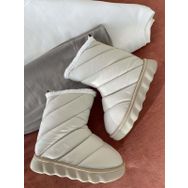 Bambi K02183102503 Bej Deri Kadın Bot