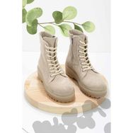 Bambi K02669744002 Bej Süet Kadın Bot
