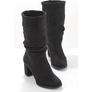 Bambi K03233000302 Siyah Süet Kadın Çizme