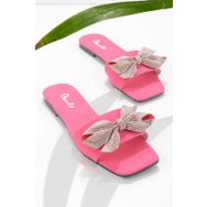 Bambi K04140289838 Saten Fuşya Kadın Terlik