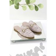Bambi K04292766816 Bej Örgü Kadın Terlik