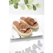 Bambi K04292770203 Taba Deri Kadın Terlik