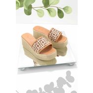 Bambi K04862501028 Bej Taba Hasır Kadın Terlik