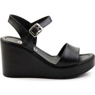 Bambi K05040030403 Siyah Leather Kadın Sandalet