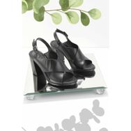 Bambi K05290032103 Siyah Leather Klasik Kadın Topuklu Ayakkabı