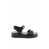 Bambi K05906500503 Siyah Leather Kadın Sandalet