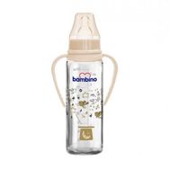 Bambino 0+ Ay Kulplu 225 ml Krem Cam Biberon