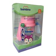 Bambino 250 ml 6+ Ay Pembe Kulplu Alıştırma Bardağı