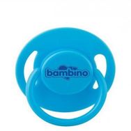 Bambino 6-18 Ay Yumuşak Kenarlı Silikon Kiraz Uçlu Zincirli Emzik Mavi