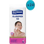 Bambino Cotton Kare 50x24 Adet Makyaj ve Bebek Temizleme Pamuğu
